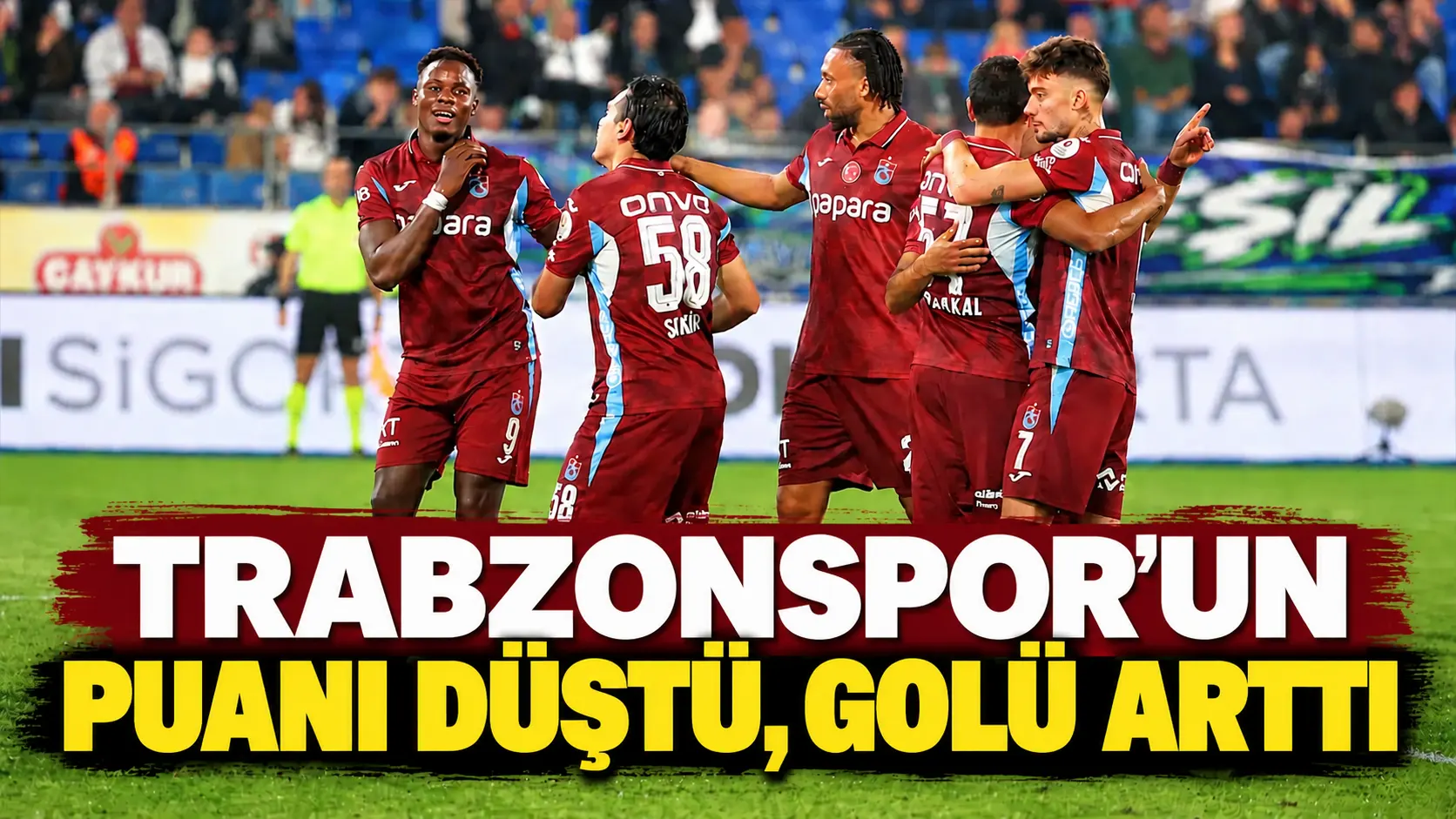 Trabzonspor’un puanı düştü, golü arttı