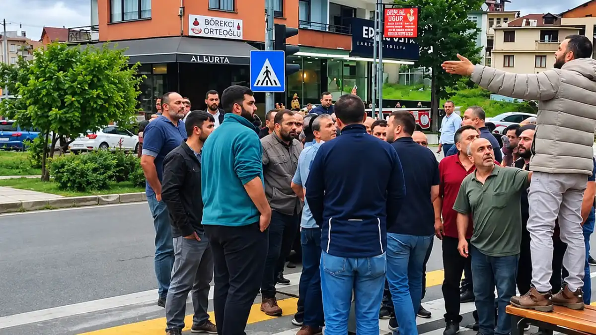 Akçaabat’ta aynı gün iki kaza!  Vatandaşlar yolu kapattı