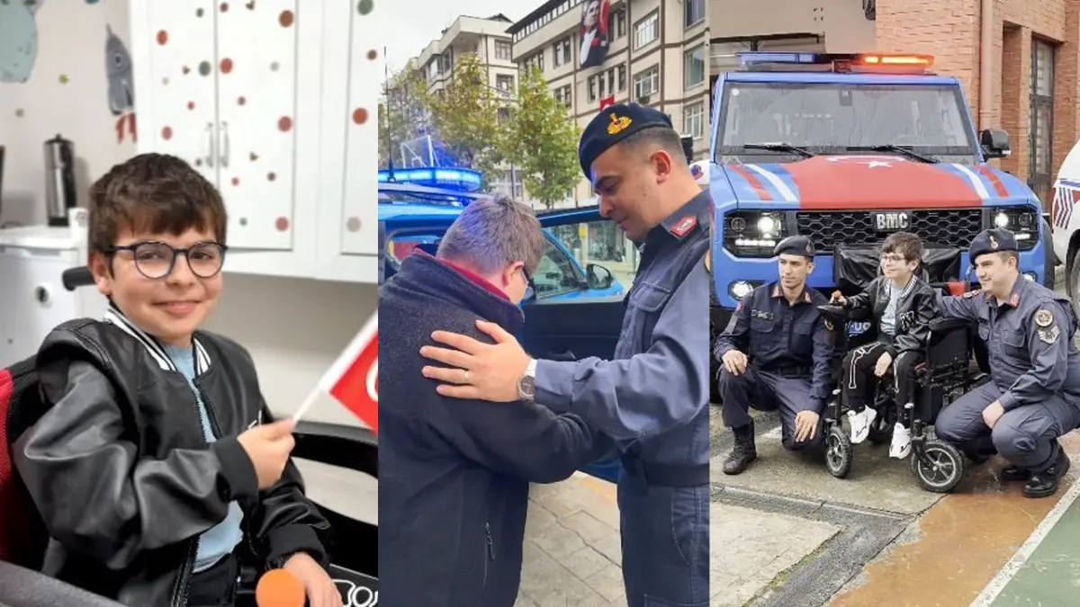 Artvin'de Muhammet'in isteği gerçek oldu! Arkadaşlarıyla şehir turu yaptı