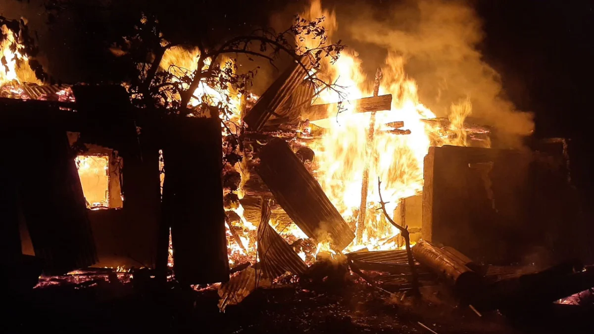 Artvin Şavşat'ta gece yangını: Ev, ahır ve samanlık yandı