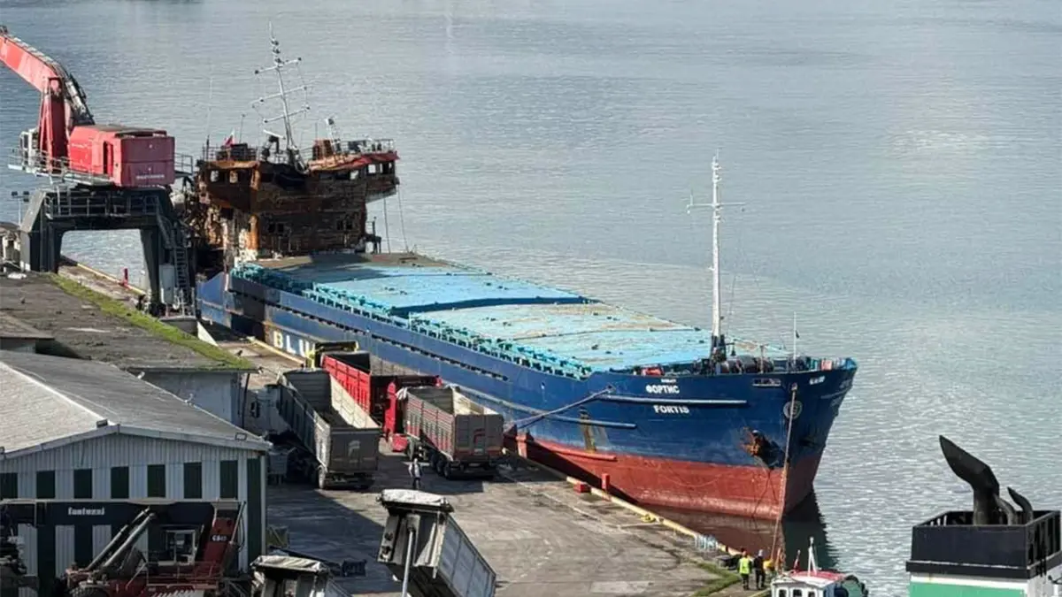 Giresun Limanı’nda hasarlı gemiden yayılan yanık kokusu endişe yarattı