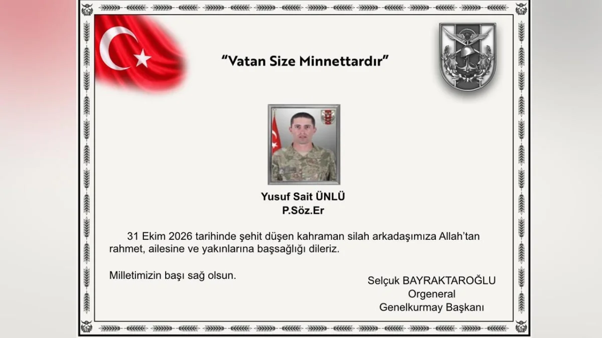Hakkari’den acı haber! Hudut görevinde yaralanan asker şehit oldu