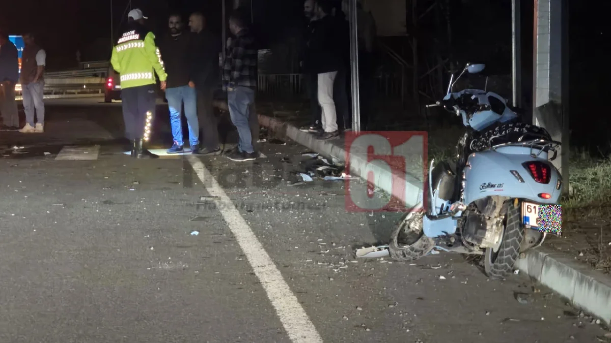 Maçka’da feci kaza! Motosiklet sürücüsü ağır yaralandı