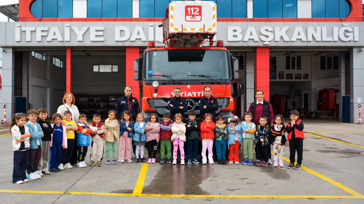 Ordu'da minikler itfaiyeci oldu! Hem öğrendiler hem eğlendiler