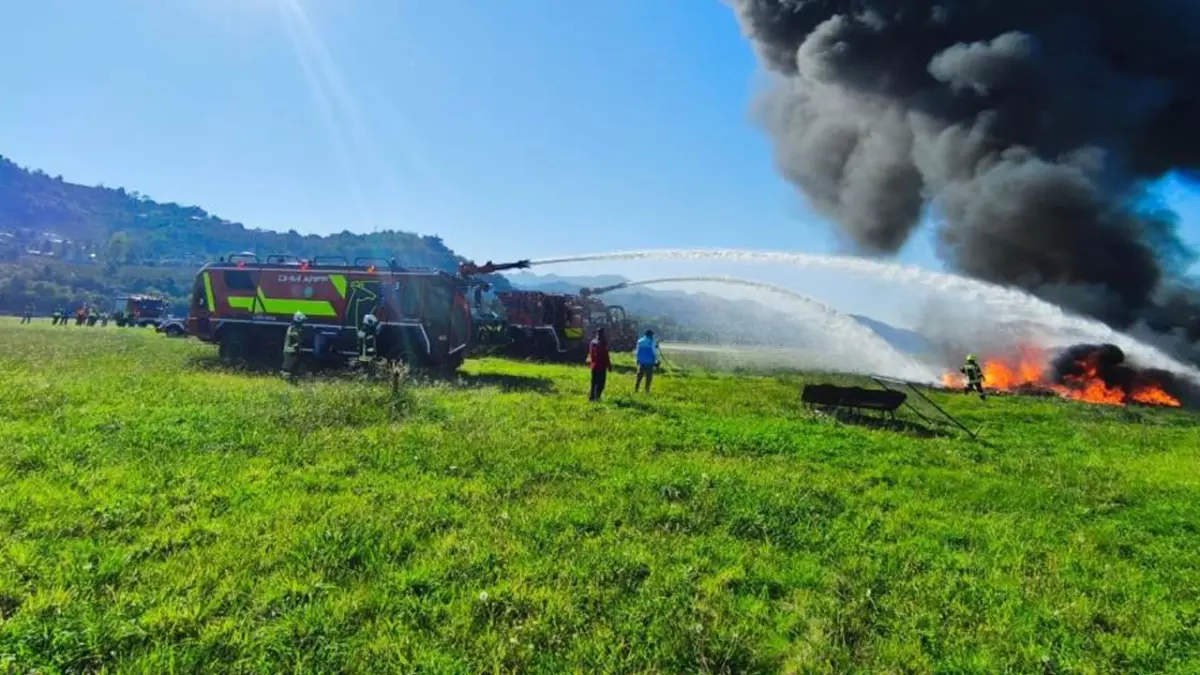 Ordu-Giresun Havalimanı’nda uçak kazası tatbikatı gerçeğini aratmadı