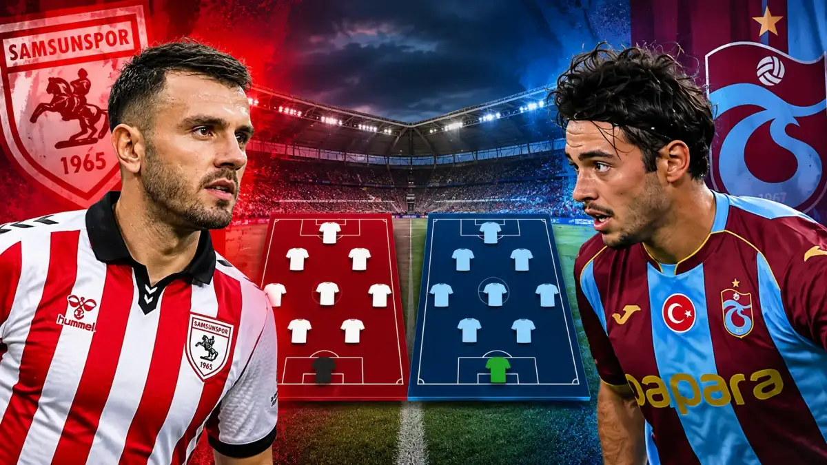Samsunspor - Trabzonspor maçının ilk 11'leri belli oldu!
