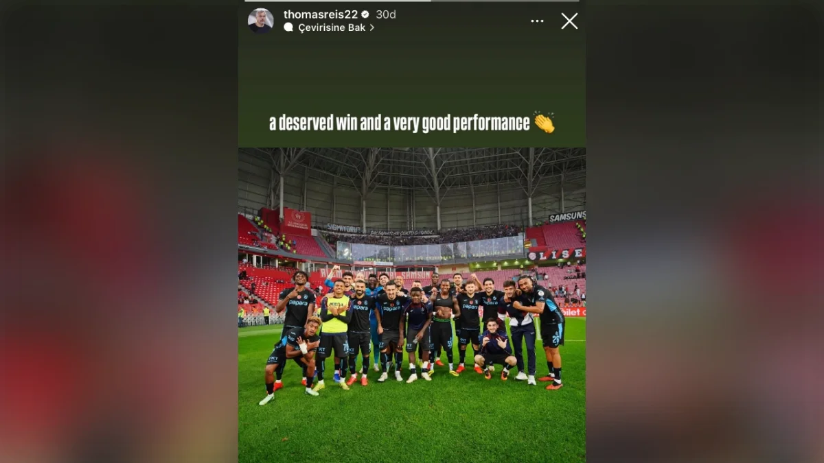 Thomas Reis’ten Trabzonspor galibiyeti sonrası dikkat çeken paylaşım