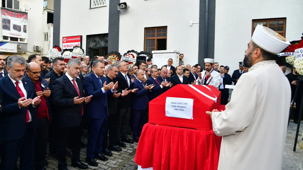 Trabzon’da acı veda! Polis memuru Şahin Sağlam toprağa verildi