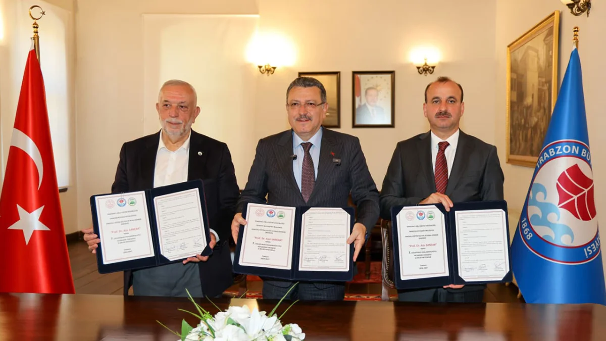 Trabzon’da Aziz Sancar adına düzenlenecek münazara yarışması için imzalar atıldı