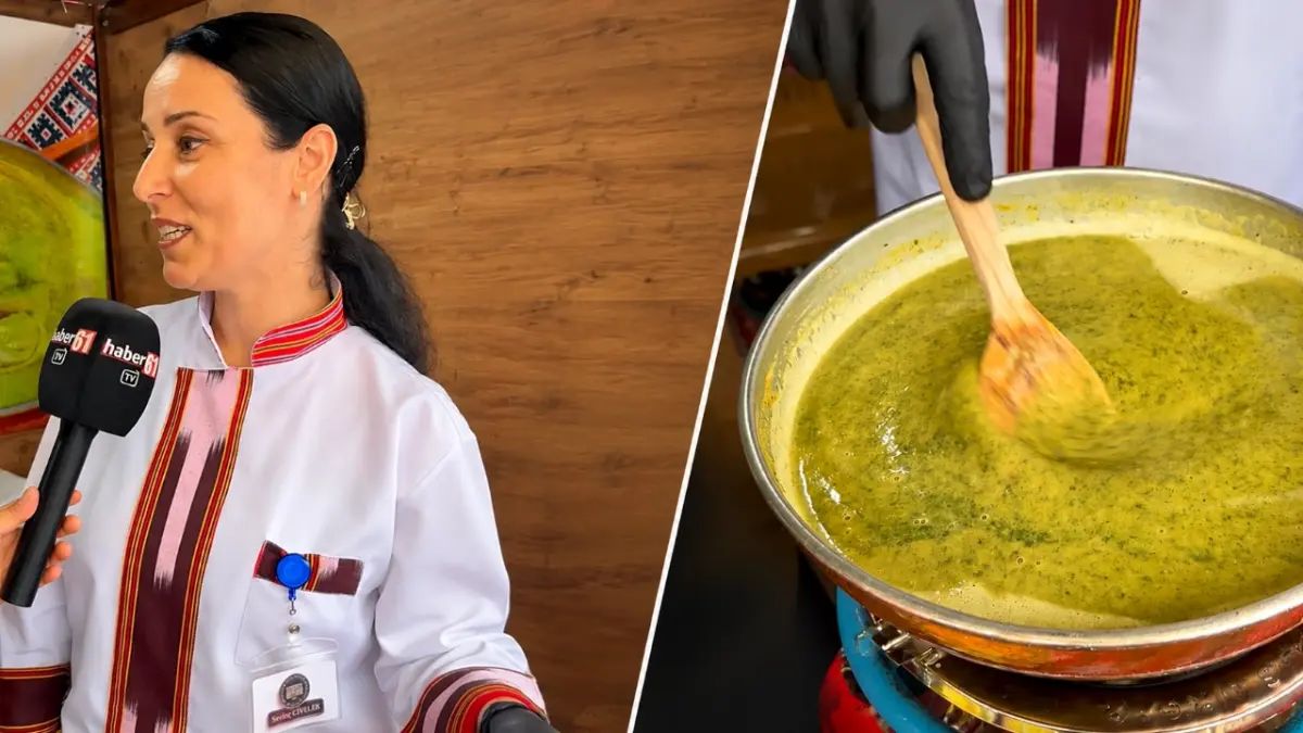 Trabzon’da babaannesinden öğrendiği tarifle herkesi şaşırttı! Isırgan otlu kuymak