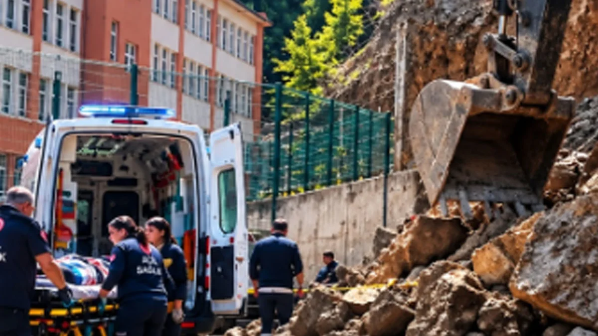 Trabzon’da okul yakınında kaya faciası! 13 yaşındaki öğrenci yaralandı