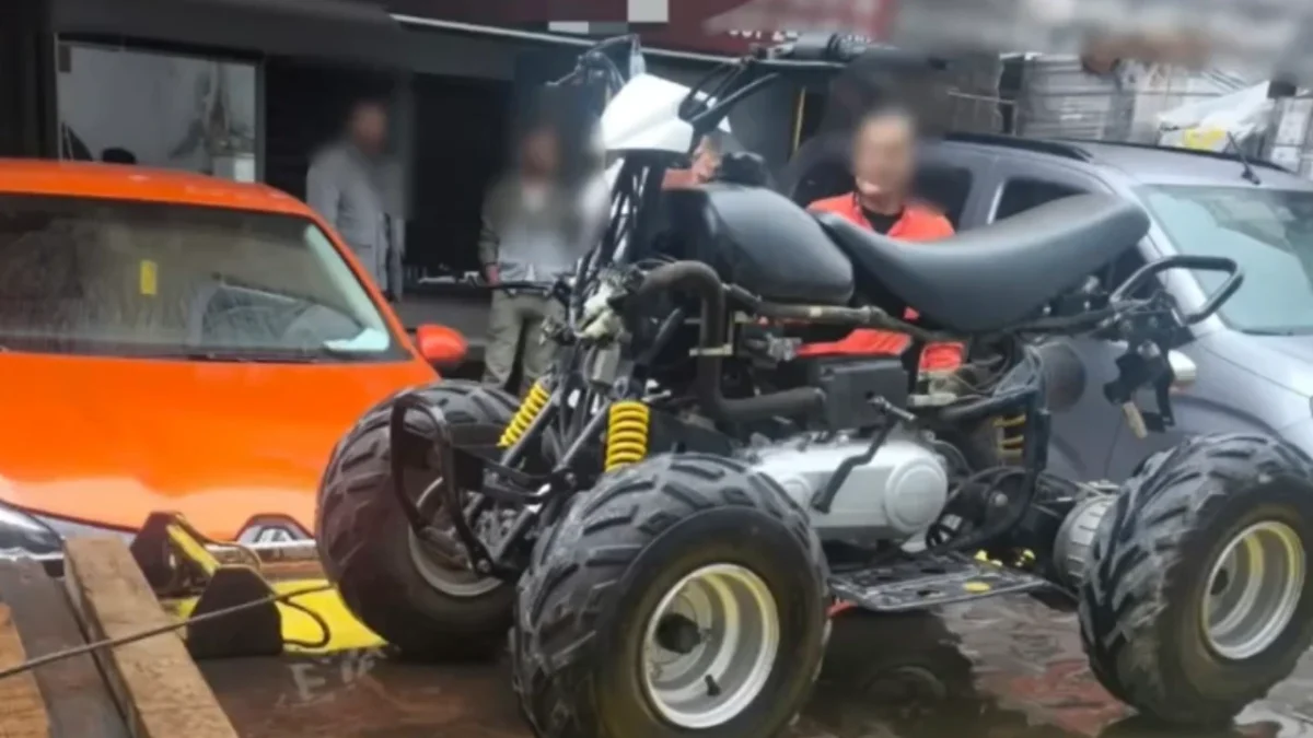 Trabzon’da trafik ekiplerinden denetim: 12 yaşındaki ATV sürücüsüne işlem