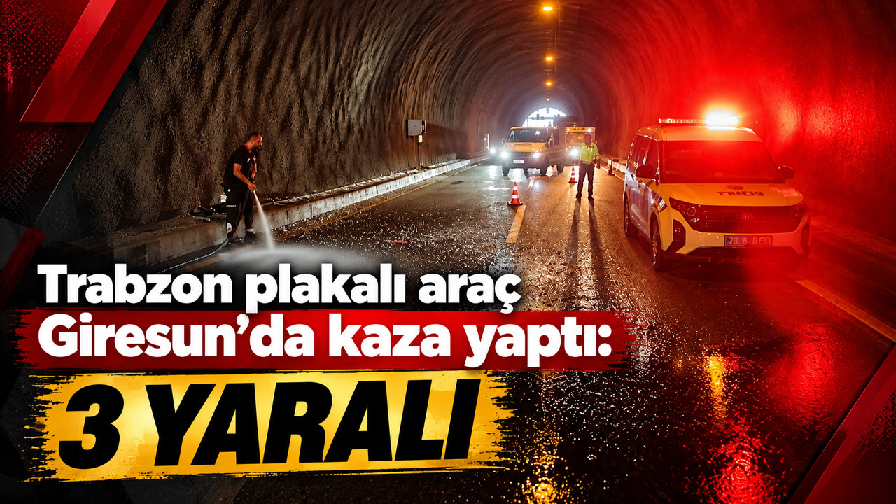 Trabzon plakalı araç Giresun’da kaza yaptı: 3 yaralı