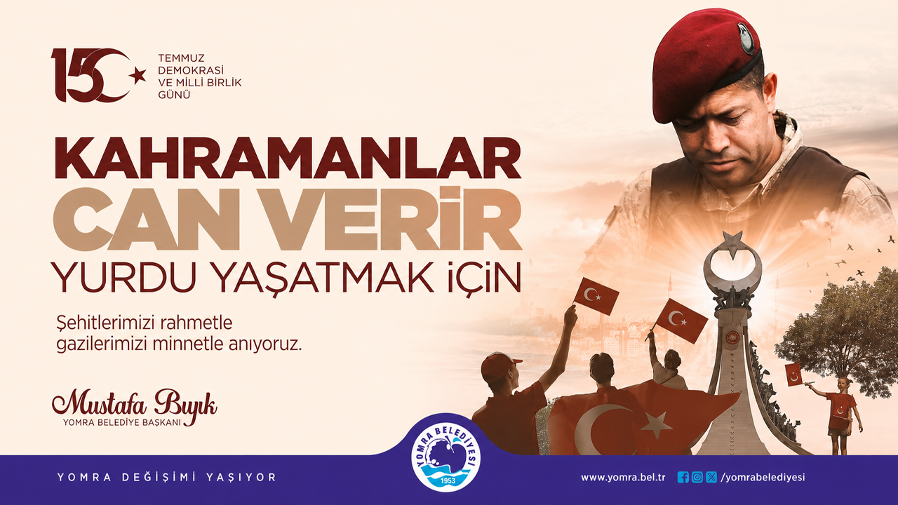 Yomra Belediyesi 15 Temmuz İlanı