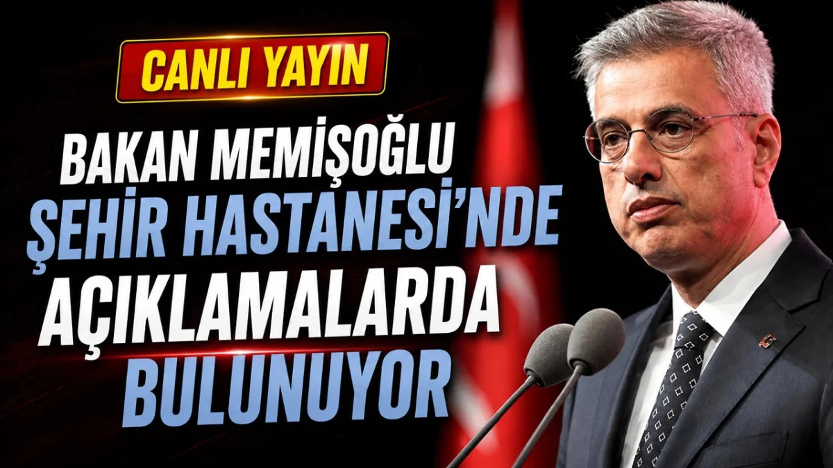 Bakan Memişoğlu Trabzon Şehir Hastanesi'nde açıklamalarda bulunuyor