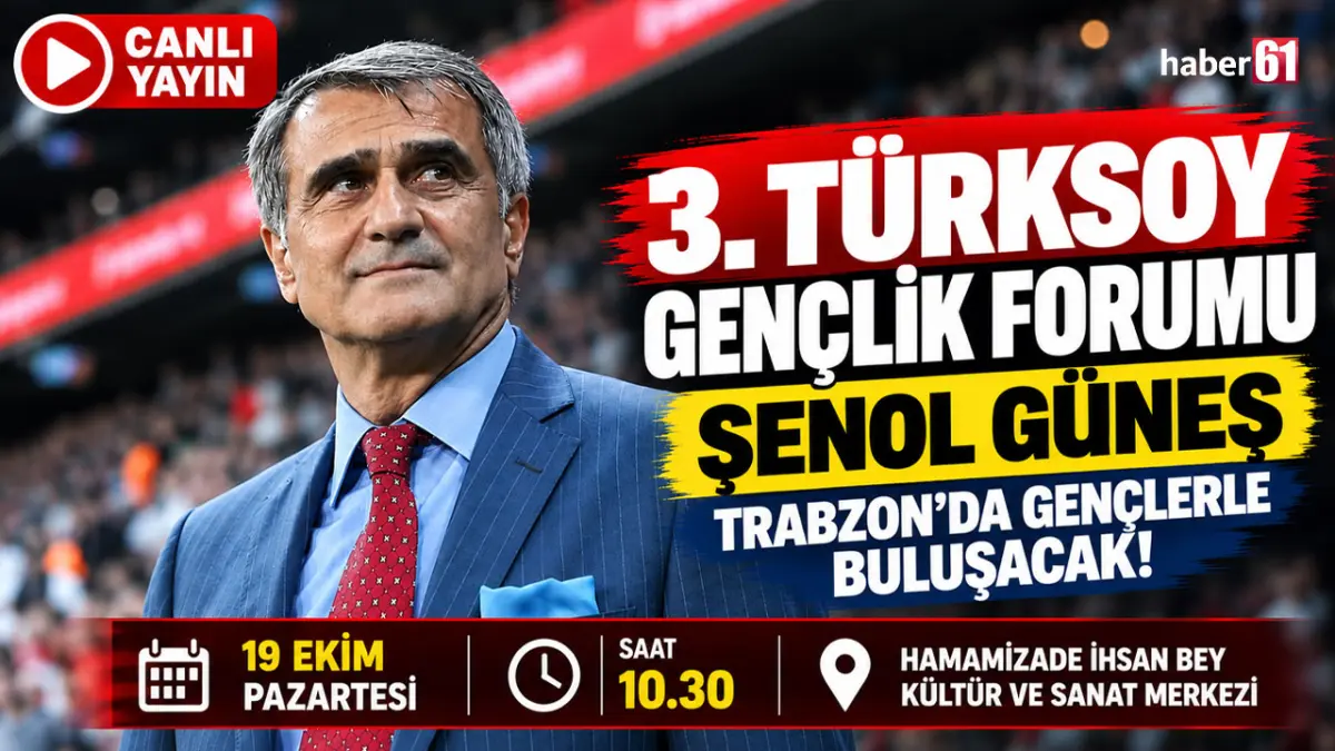 Şenol Güneş Trabzon’da gençlerle buluşacak - CANLI YAYIN