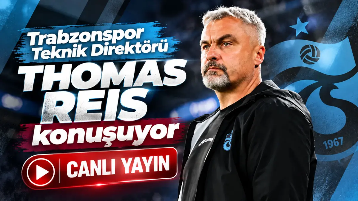 Trabzonspor Teknik Direktörü Thomas Reis açıklamalarda bulunuyor / CANLI YAYIN