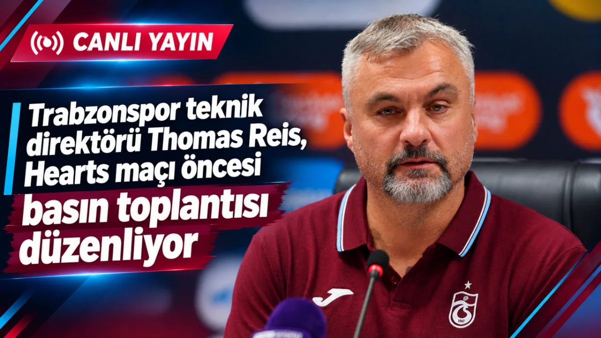 Trabzonspor Teknik Direktörü Thomas Reis, Hearts maçı öncesi toplantı düzenliyor I CANLI YAYIN