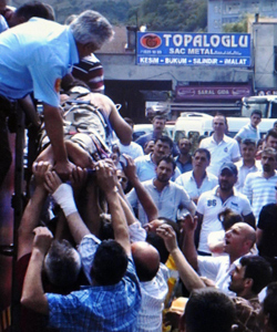 Trabzon'da bir kişi çarpıldı