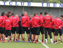 Aykut dışında herkes idmandaydı