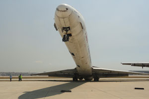 Dev uçak şaha kalktı