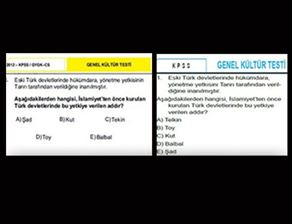 Sadece şıkların yeri değişmiş