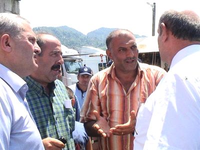 Tır şoförleriyle başkan tartıştı