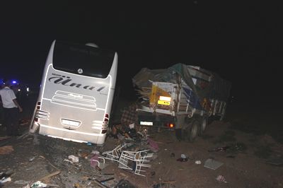 Aksaray'da otobüs kazası