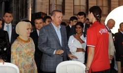 Erdoğan'dan olimpiyat yemeği