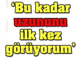 Bu kadar uzununu ilk kez gördüm