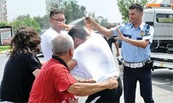 Trafik kavgasına biber gazı