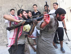 Suriye'de muhaliflere mermi yağdı