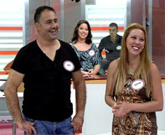 Karısıyla yarışmada barıştı!