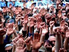 Harç protestosunda 15 gözaltı