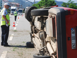 Giresun'da kaza ucuz atlatıldı