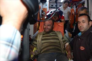 Mahsur kalan işçi 27 saat sonra kurtarıldı