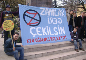 KTÜ'den meydan protestosu