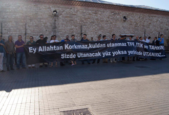 TFF'ye Temiz Futbol protestosu sürüyor