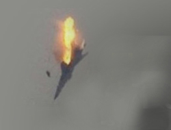 Suriye tarafından düşürülen uçak!