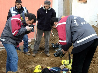 Valilik inşaatında insan kemiği