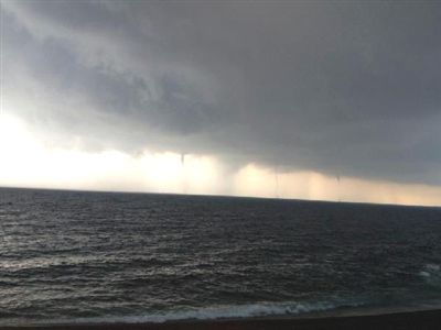 Rize'de yağışın ardından hortum oluştu