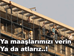 İşçiler eylem yaptı