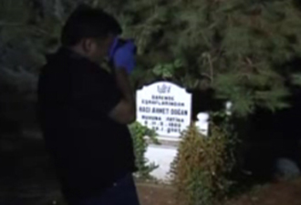 Mezarlıkta kendini iple asmak isterken...