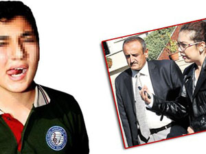 Öğrencisinin dilini kesti