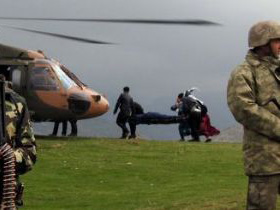 PKK'lıların cenazesi askeri helikopterde
