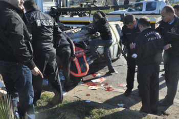 Trabzon'da mümessil kaza yaptı