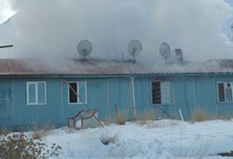 Erzurum Genelevinde korkutan yangın