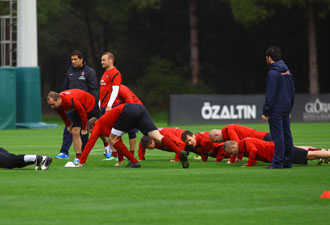 Trabzonspor'da neşeli antreman