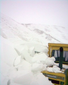 Yol açan ekibin üzerine çığ düştü