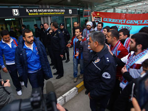 Trabzonspor kafilesine görkemli karşılama